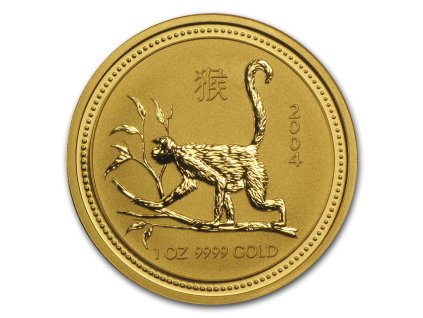 Investiční zlatá mince rok Opice 2004 1/2 Oz