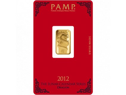 Investiční zlatý slitek PAMP Rok draka  2012 5g