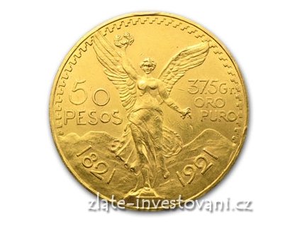 2570 zlata investicni mince mexicke 50 pesos centenario