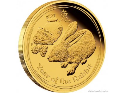 Investiční zlatá mince rok králíka 2011 1 Oz