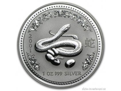 Investiční stříbrná mince rok hada 2001 1 Oz