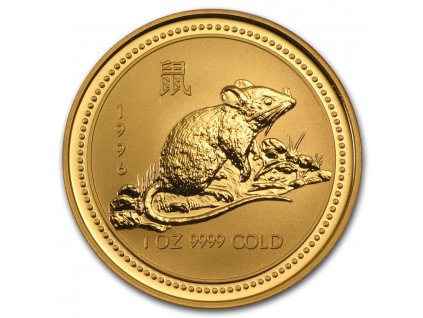 Investiční zlatá mince rok krysy 1996 1 Oz