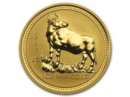 Investiční zlatá mince rok Býka 1997 1 Oz