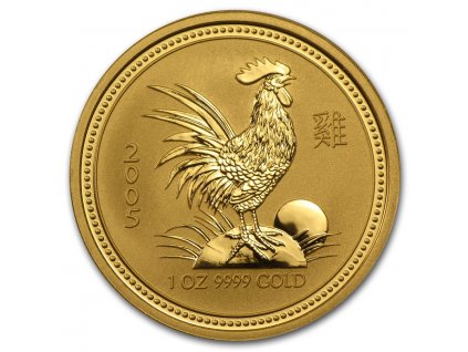 Investiční zlatá mince rok Kohouta 2005 1 Oz