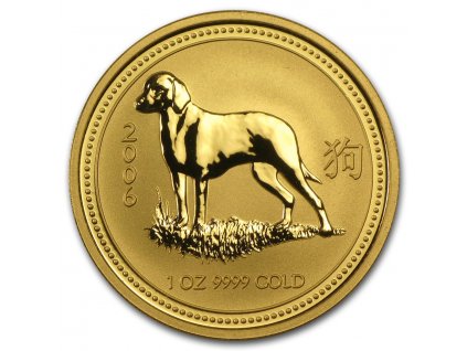 Investiční zlatá mince rok Psa 2006 1 Oz