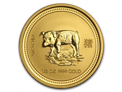 Investiční zlatá mince rok Vepře 2007 1 Oz