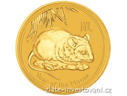 Investiční zlatá mince rok myši 2008 1/4 Oz
