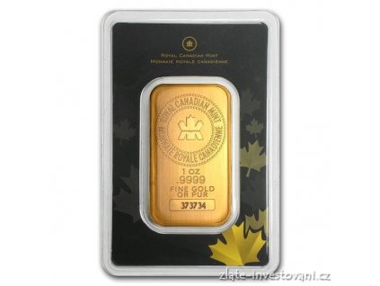 Investiční zlatý slitek kanadský Maple Leaf 1 Oz