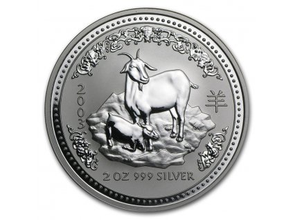 Investiční stříbrná mince rok kozy 2003 1 Oz