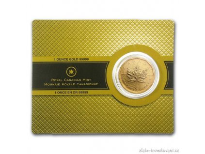 Investiční zlatá mince kanadský Maple leaf- 2009 1 Oz