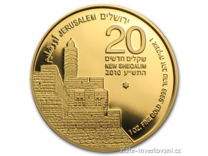 3029 investicni zlata mince vez davidova izrael 2010 1 oz