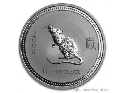 Stříbrná mince rok myši 1 Oz