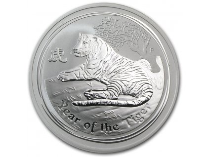 Investiční stříbrná mince rok tygra 2010 2 Oz