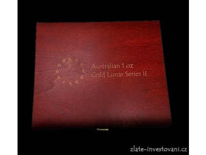Investiční zlato-sada zlatých 1 Oz mincí lunární série II.-kompletní série 12 kusů mincí.