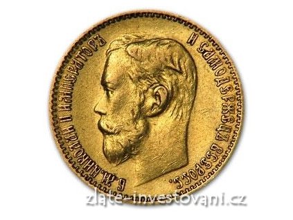 3386 zlata mince rusky petirubl car nikolaj ii 1900