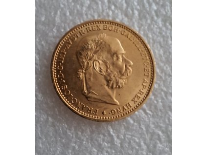 Zlatá Dvacetikoruna Františka Josefa I. rakouská ražba 1897 Bz