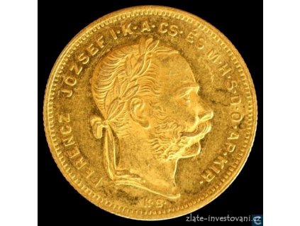 Zlatá mince Osmizlatník Františka Josefa I.-uherská ražba 1875