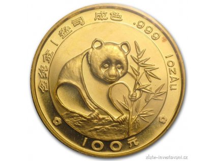 Investiční zlatá mince čínská Panda 1988 1 Oz