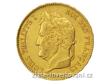 3977 zlata mince francouzsky ctyricetifrank ludvik filip i