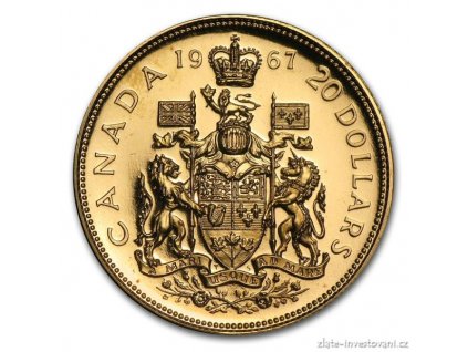 Investiční zlatá mince 100 let Konfederace-Kanada 1967 1/2 Oz