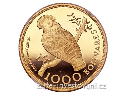 4121 investicni zlata mince skalnak oranzovy 1975 venezuela 1 oz