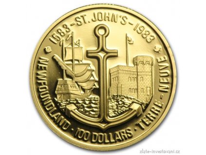 4160 zlata mince new founland 1983 proof kanada 1 2 oz