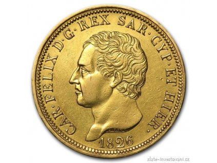 Zlatá 80 lira Carlo Felix Sardinie