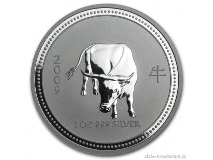 Investiční stříbrná mince rok Buvola 2009 1 Oz