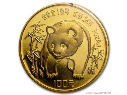 4439 investicni zlata mince cinska panda 1986 1 oz