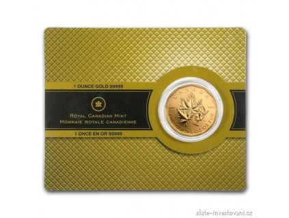 Investiční zlatá mince kanadský Maple leaf- 2007 1 Oz