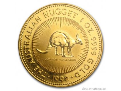 4559 investicni zlata mince australsky klokan 1992 nugget 1 oz