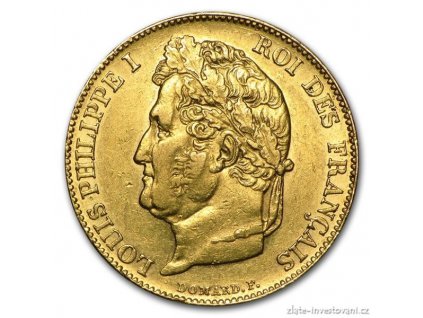 4631 zlata mince francouzsky 20 frank ludvik filip i
