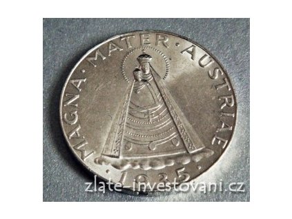 4637 stribrna mince rakousky 5 silink madona magna mater