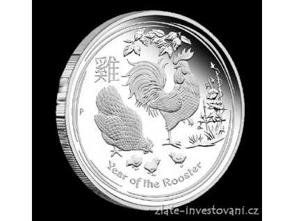 4889 investicni stribrna mince rok kohouta 2017 2 oz