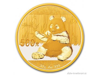 5000 investicni zlata mince cinska panda 2017 30g