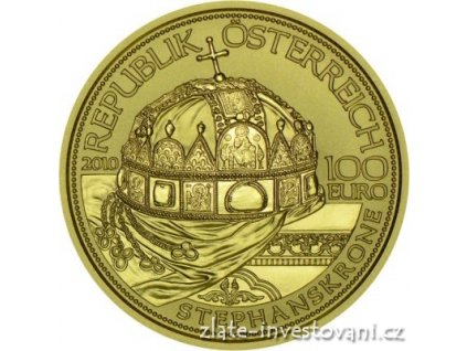 5165 zlata mince cisarska koruna svateho stepana 2010 100 eur 1 2 oz