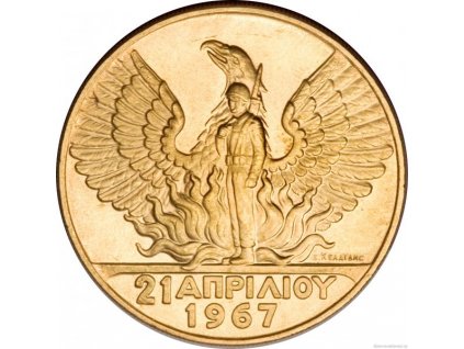 5234 zlata mince 100 drachma constantine ii 1967 kb