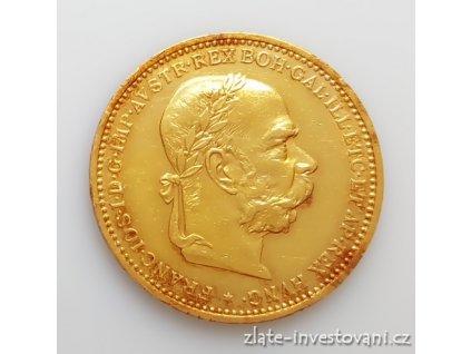 Zlatá mince Dvacetikoruna Františka Josefa I. rakouská ražba 1894