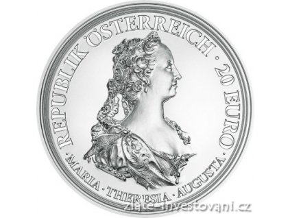 5249 stribrna mince marie terezie za odvahu a odhodlanost proof