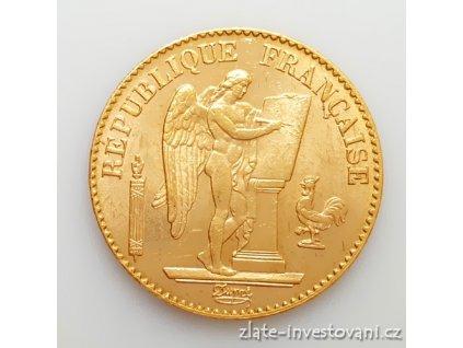 5309 zlaty francouzsky 20 frank andel genius l 1895