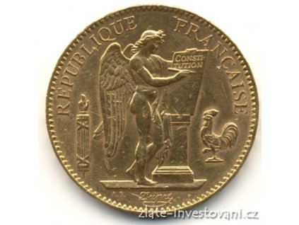 5327 zlata mince francouzsky 100 frank andel genius 1910