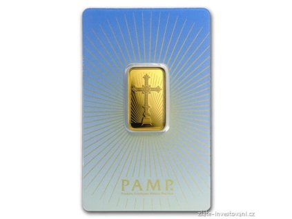 Investiční zlatý slitek románský kříž-PAMP 10g