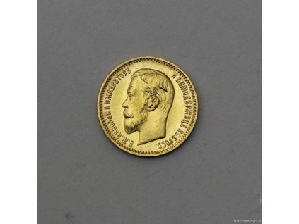5504 zlata mince rusky petirubl car mikulas ii 1904 ap