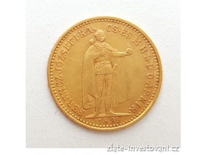 5528 zlata mince desetikoruna frantiska josefa i uherska razba 1899 k b