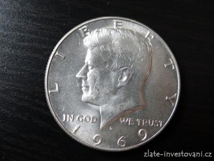 6032 stribrna mince usa half dollar j f kennedy 1969