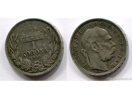 6119 stribrna koruna frantiska josefa i 1894 kb