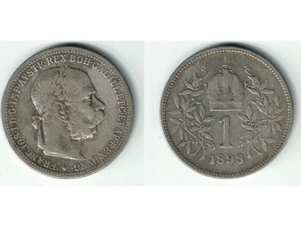 Stříbrná korona1898 František Josef I.
