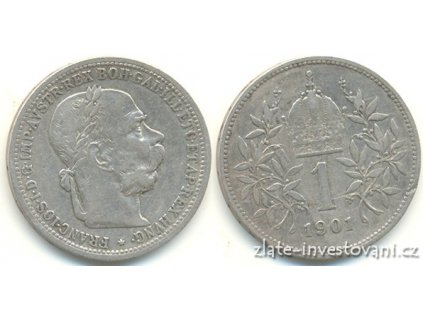 6137 stribrna koruna frantiska josefa i 1901