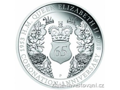 6317 stribrna mince 65 vyroci korunovace kralovny alzbety ii proof
