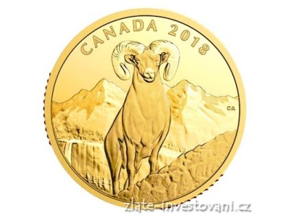 6347 zlata mince 200 cad bighorn 2018 kanada